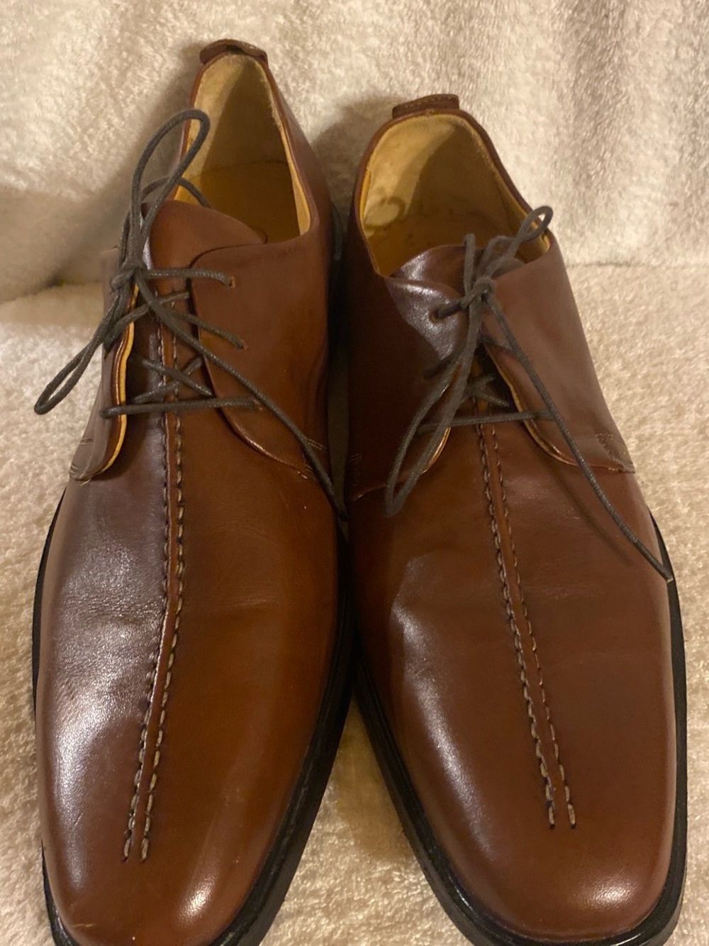 Cole Haan Brown Leather Lace-Up Oxfords